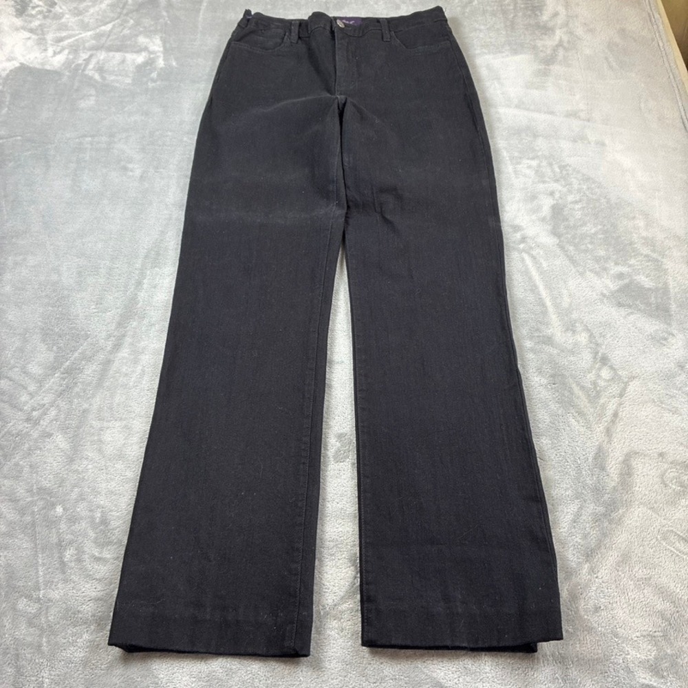 NYDJ Not Your Daughters Jeans Black Straight Leg Lift Tuck Pants Womens Size 10